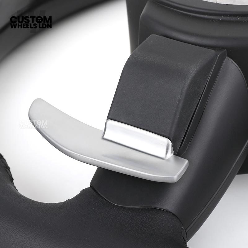 BMW Custom Steering Wheel | Gloss Black Carbon Top and Bottom | Thin Paddles | M Sport | Complete Plug & Play | Fits 1/2/3/4 Series + more