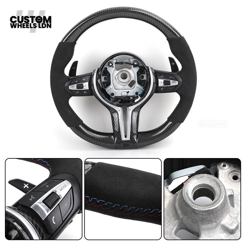 BMW Custom F-Series Carbon Fibre Steering Wheel – Alcantara Grip | Fits F20 F22 F30 F32 F36 M2 M3 M4 + more