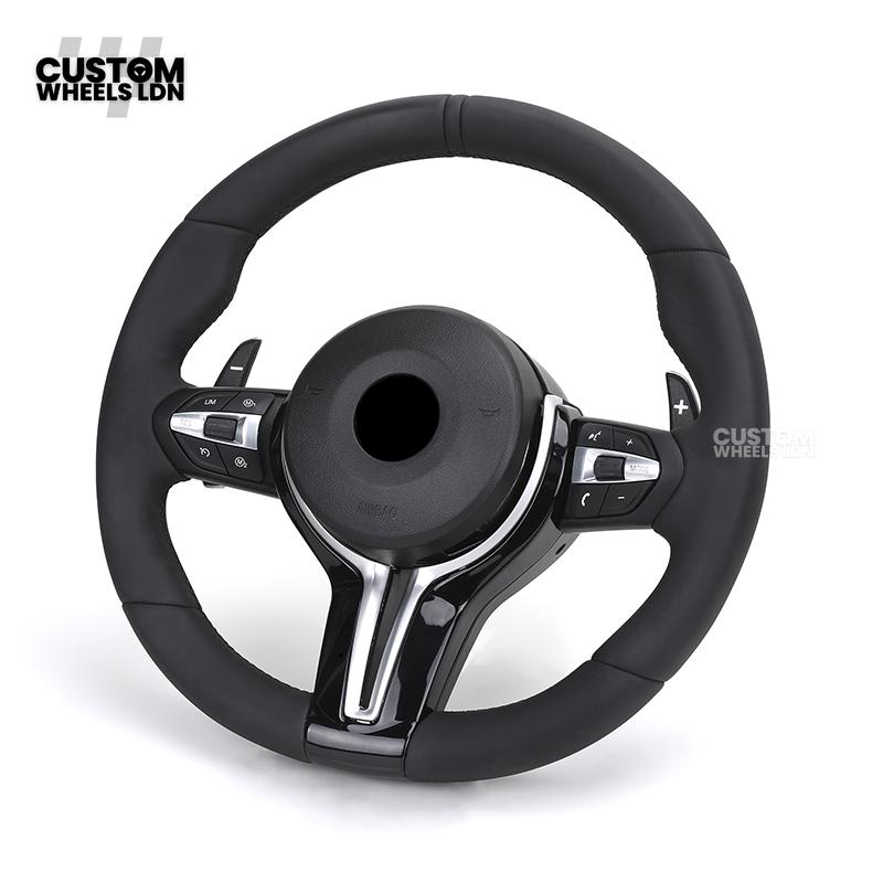 BMW Custom Steering Wheel – Smooth Leather, Gloss Black Trim & Paddle Shifters | Fits F20 F21 F22 F30 F31 F32 F33 F36 F10 F11 F06 F12 F13 X1 X3 X4 X5 X6 + More