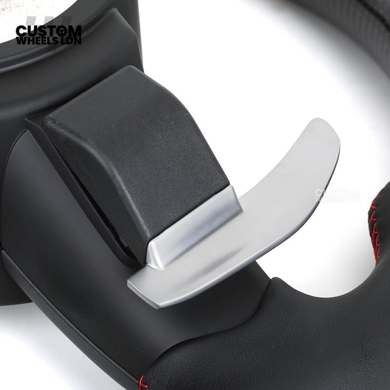 BMW Custom Carbon Steering Wheel – Smooth Leather with Red Stitching & Carbon Top Trim | Fits F20 F22 F30 F32 F10 F06 F13 X1 X3 X4 X5 X6 + Mor