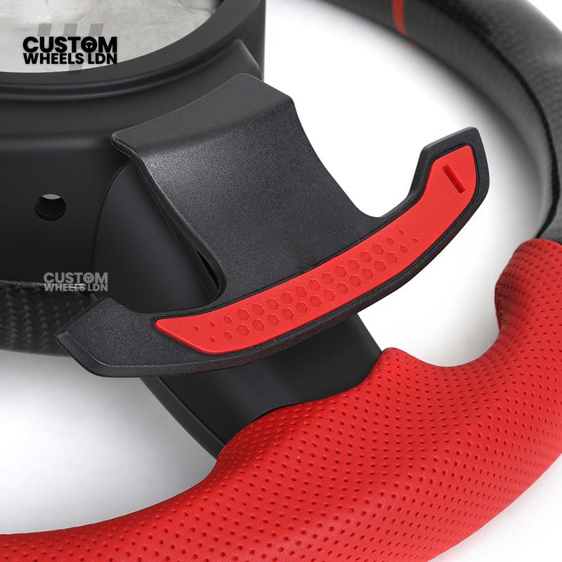 BMW Custom F-Series Carbon Fibre & Red Steering Wheel – Perforated Leather | Fits F20 F22 F30 F32 F36 M2 M3 M4 + more