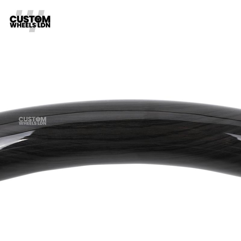 BMW Custom Steering Wheel | Gloss Black Carbon Top and Bottom | Thin Paddles | M Sport | Complete Plug & Play | Fits 1/2/3/4 Series + more