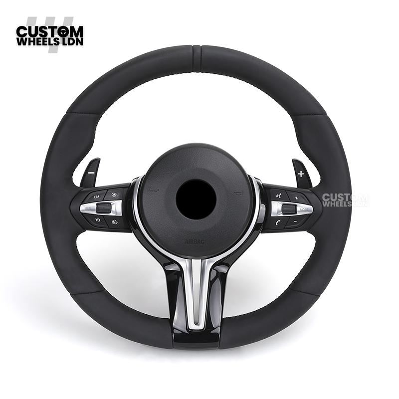 BMW Custom Steering Wheel – Smooth Leather, Gloss Black Trim & Paddle Shifters | Fits F20 F21 F22 F30 F31 F32 F33 F36 F10 F11 F06 F12 F13 X1 X3 X4 X5 X6 + More