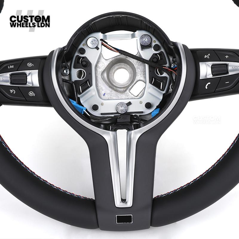 BMW Custom Steering Wheel | M Performance Style | Thin Paddles | M Stitching | Plug & Play | Fits 1/2/3/4 Series, F Series + more