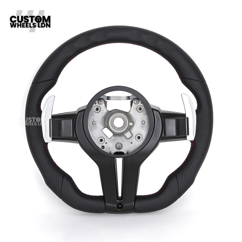 BMW Custom Steering Wheel – Smooth & Perforated Leather with M-Stitching | Fits F20 F22 F30 F32 F36 F10 F06 F13 X1 X3 X4 X5 X6 + More