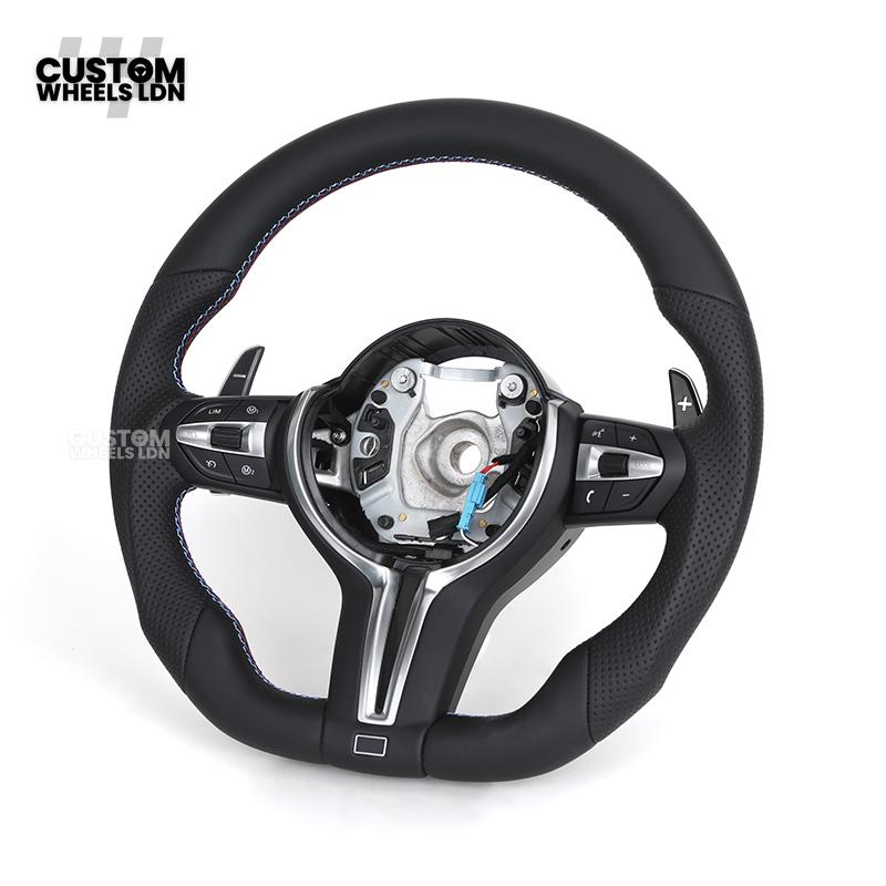BMW Custom Steering Wheel – Smooth & Perforated Leather with M-Stitching | Fits F20 F22 F30 F32 F36 F10 F06 F13 X1 X3 X4 X5 X6 + More