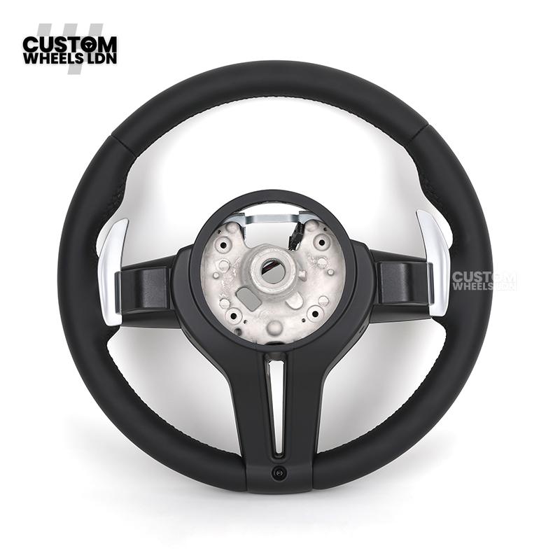 BMW Custom Steering Wheel | M Performance Style | Thin Paddles | M Stitching | Plug & Play | Fits 1/2/3/4 Series, F Series + more