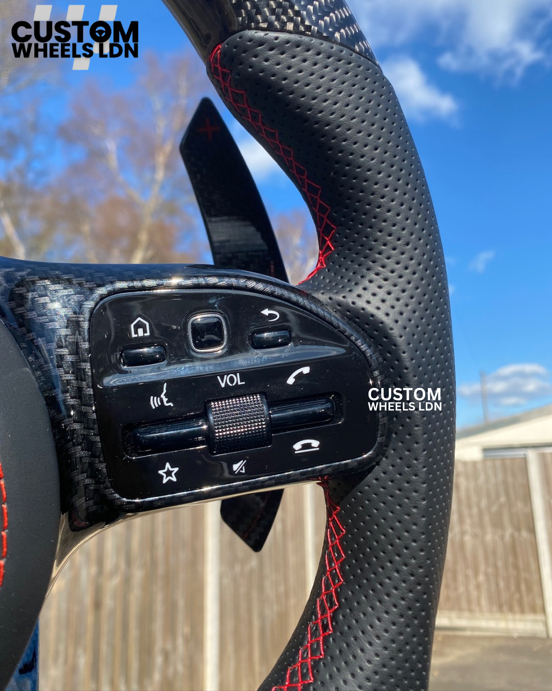 Custom Full Carbon Fibre Led Steering Wheel For Mercedes Benz All Models