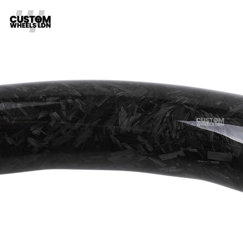 BMW Custom Forged Carbon Steering Wheel with M Stitching & Silver Accents | Complete Plug & Play | Fits BMW F20 F21 F22 F23 F30 F31 F32 F33 F36 F80 F87 E82 E88 E90 E92 E93 + more