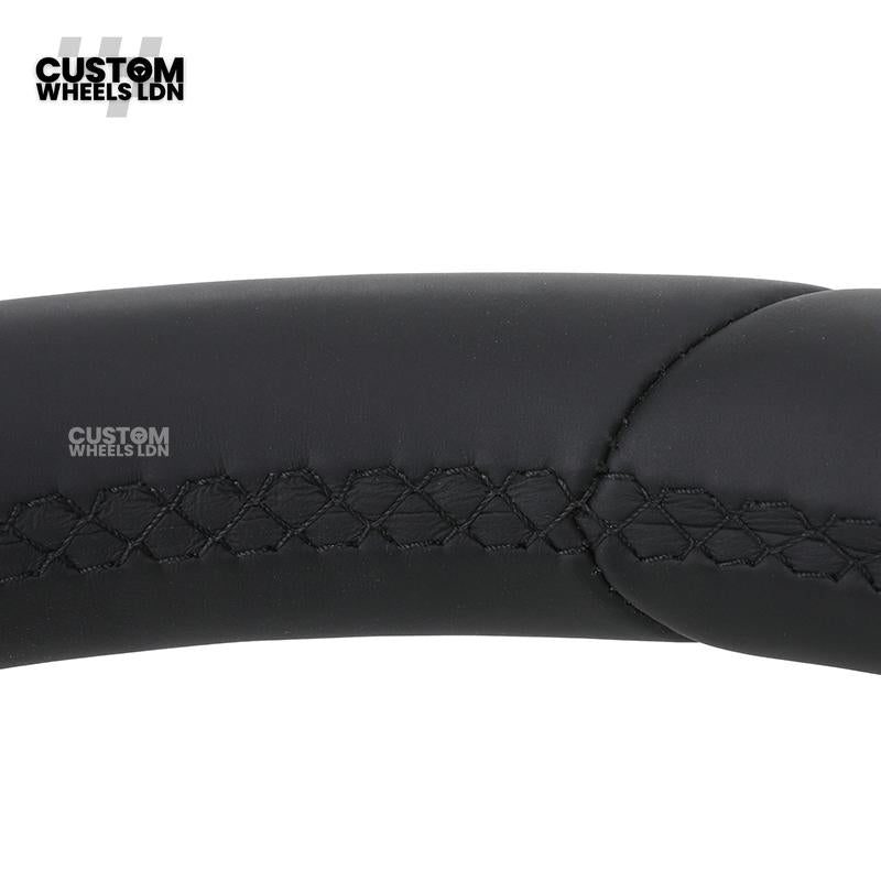 Mercedes Custom W223 Flat Bottom Steering Wheel – Smooth Black Leather, Gloss Black Trim, Touch Control Buttons | Fits S-Class W223, GLE, GLS, E-Class W213 Facelift + more | Plug & Play | With Airbag | Retrofit Upgrade for Older Models Available
