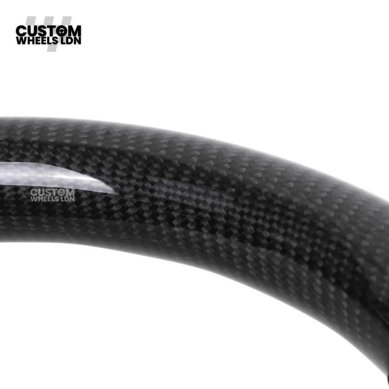 Toyota Custom Land Cruiser 300 Series Steering Wheel – Carbon Fiber, Flat Bottom, Perforated Leather Grips | Fits 2022+ LC300 Models | Plug & Play | Premium Retrofit Upgrade | Full Custom Build Available