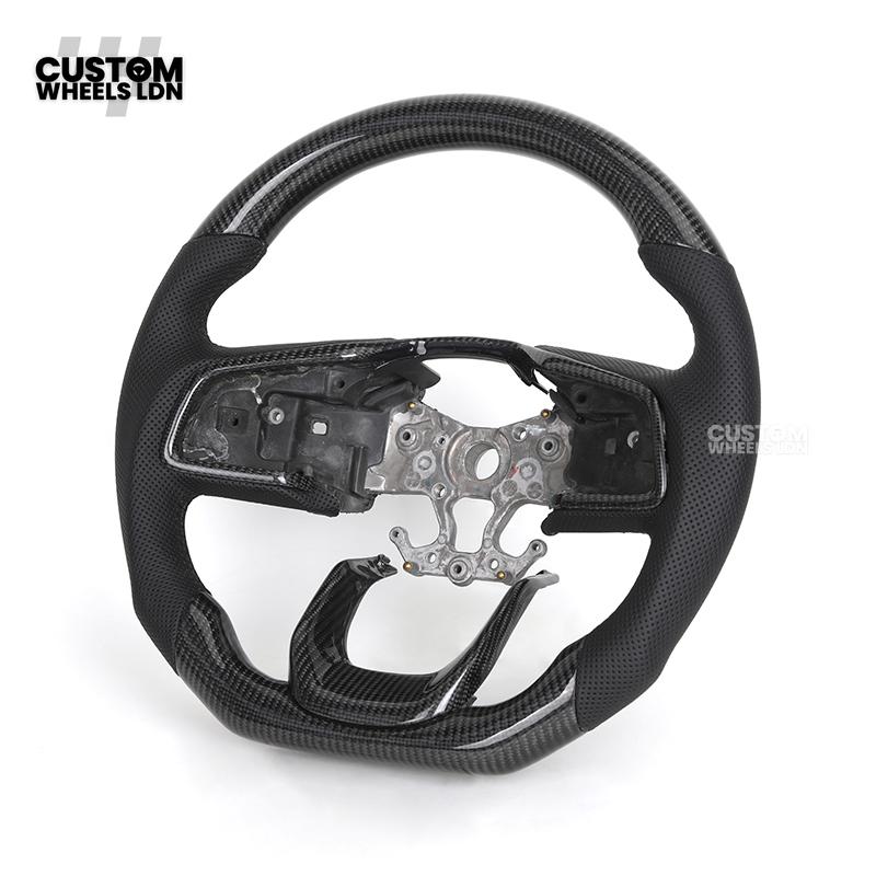 Toyota Custom Land Cruiser 300 Series Steering Wheel – Carbon Fiber, Flat Bottom, Perforated Leather Grips | Fits 2022+ LC300 Models | Plug & Play | Premium Retrofit Upgrade | Full Custom Build Available