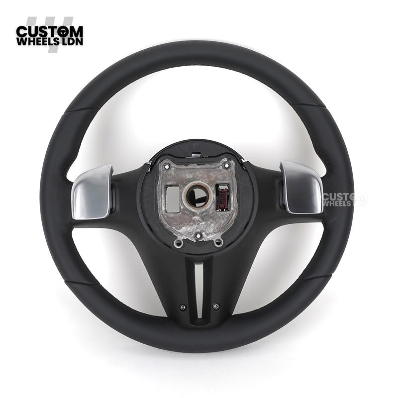 Mercedes Custom W223 Flat Bottom Steering Wheel – Smooth Black Leather, Gloss Black Trim, Touch Control Buttons | Fits S-Class W223, GLE, GLS, E-Class W213 Facelift + more | Plug & Play | With Airbag | Retrofit Upgrade for Older Models Available