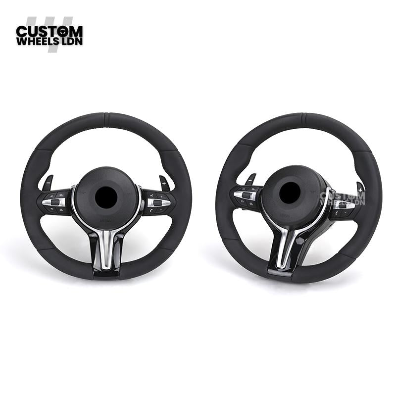 BMW Custom Steering Wheel – Smooth Leather, Gloss Black Trim & Paddle Shifters | Fits F20 F21 F22 F30 F31 F32 F33 F36 F10 F11 F06 F12 F13 X1 X3 X4 X5 X6 + More