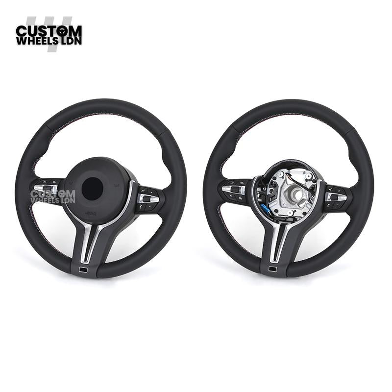 BMW Custom Steering Wheel | M Performance Style | Thin Paddles | M Stitching | Plug & Play | Fits 1/2/3/4 Series, F Series + more