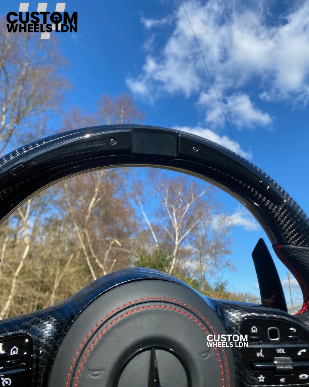 Custom Full Carbon Fibre Led Steering Wheel For Mercedes Benz All Models