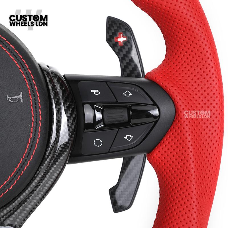 BMW Custom F-Series Carbon Fibre & Red Steering Wheel – Perforated Leather | Fits F20 F22 F30 F32 F36 M2 M3 M4 + more