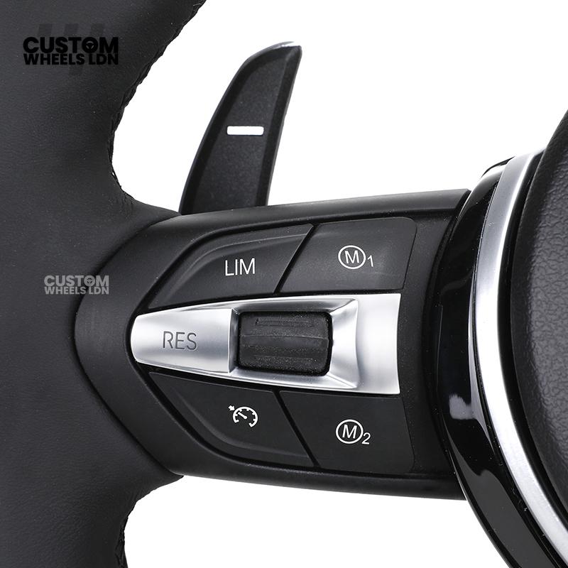 BMW Custom Steering Wheel – Smooth Leather, Gloss Black Trim & Paddle Shifters | Fits F20 F21 F22 F30 F31 F32 F33 F36 F10 F11 F06 F12 F13 X1 X3 X4 X5 X6 + More