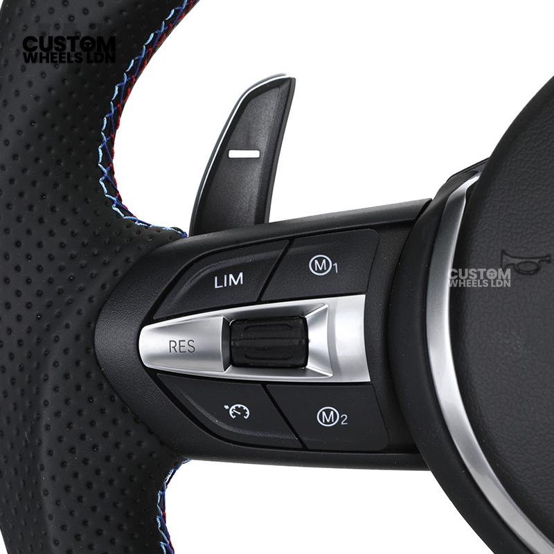 BMW Custom Steering Wheel – Smooth & Perforated Leather with M-Stitching | Fits F20 F22 F30 F32 F36 F10 F06 F13 X1 X3 X4 X5 X6 + More