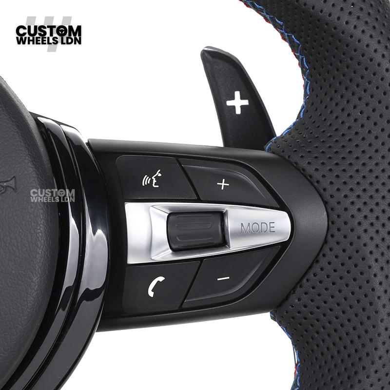 BMW Custom Steering Wheel – Red Center Stripe, M stitches & Perforated Leather | Fits F20 F22 F30 F32 F36 F10 F06 F13 X1 X3 X4 X5 X6 + More