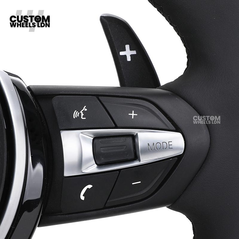 BMW Custom Steering Wheel – Smooth Leather, Gloss Black Trim & Paddle Shifters | Fits F20 F21 F22 F30 F31 F32 F33 F36 F10 F11 F06 F12 F13 X1 X3 X4 X5 X6 + More