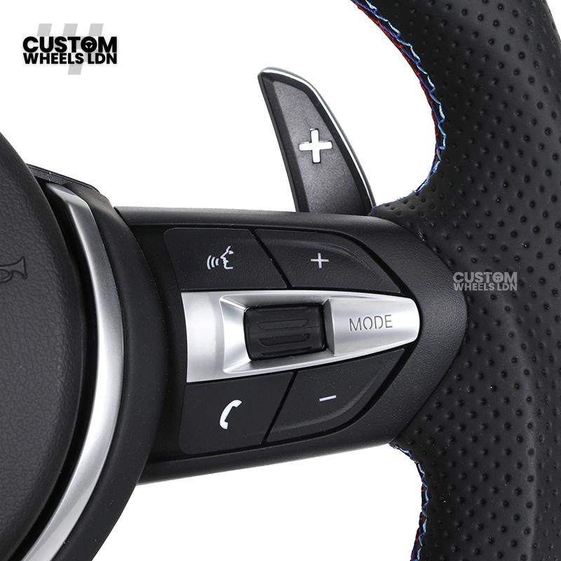 BMW Custom Steering Wheel – Smooth & Perforated Leather with M-Stitching | Fits F20 F22 F30 F32 F36 F10 F06 F13 X1 X3 X4 X5 X6 + More