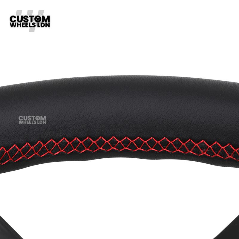 BMW Custom Carbon Steering Wheel – Smooth Leather with Red Stitching & Carbon Top Trim | Fits F20 F22 F30 F32 F10 F06 F13 X1 X3 X4 X5 X6 + Mor