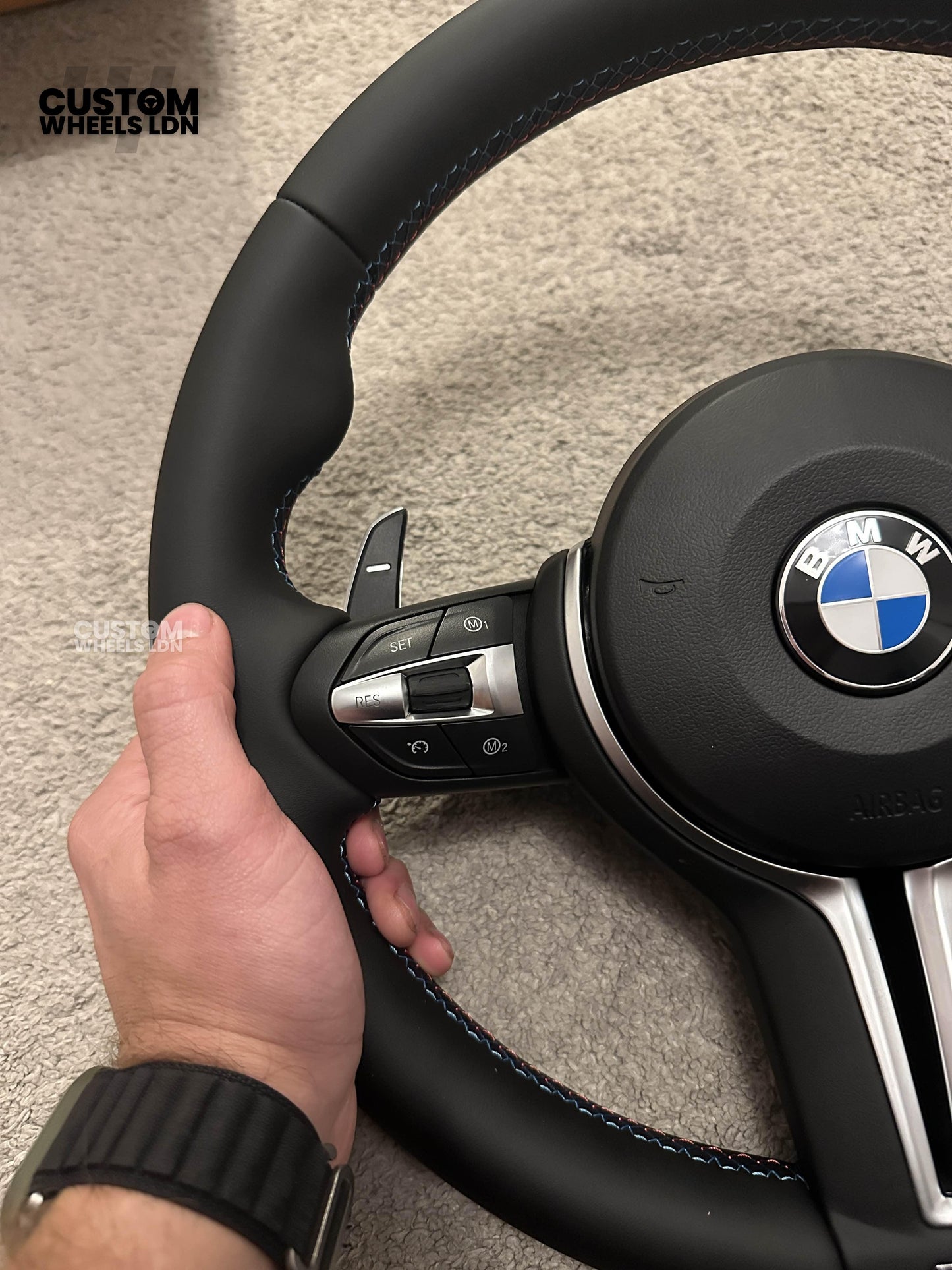 BMW Custom Steering Wheel | M-Sport Style | Thin Paddles | Plug & Play | Fits 1/2/3/4 Series + more
