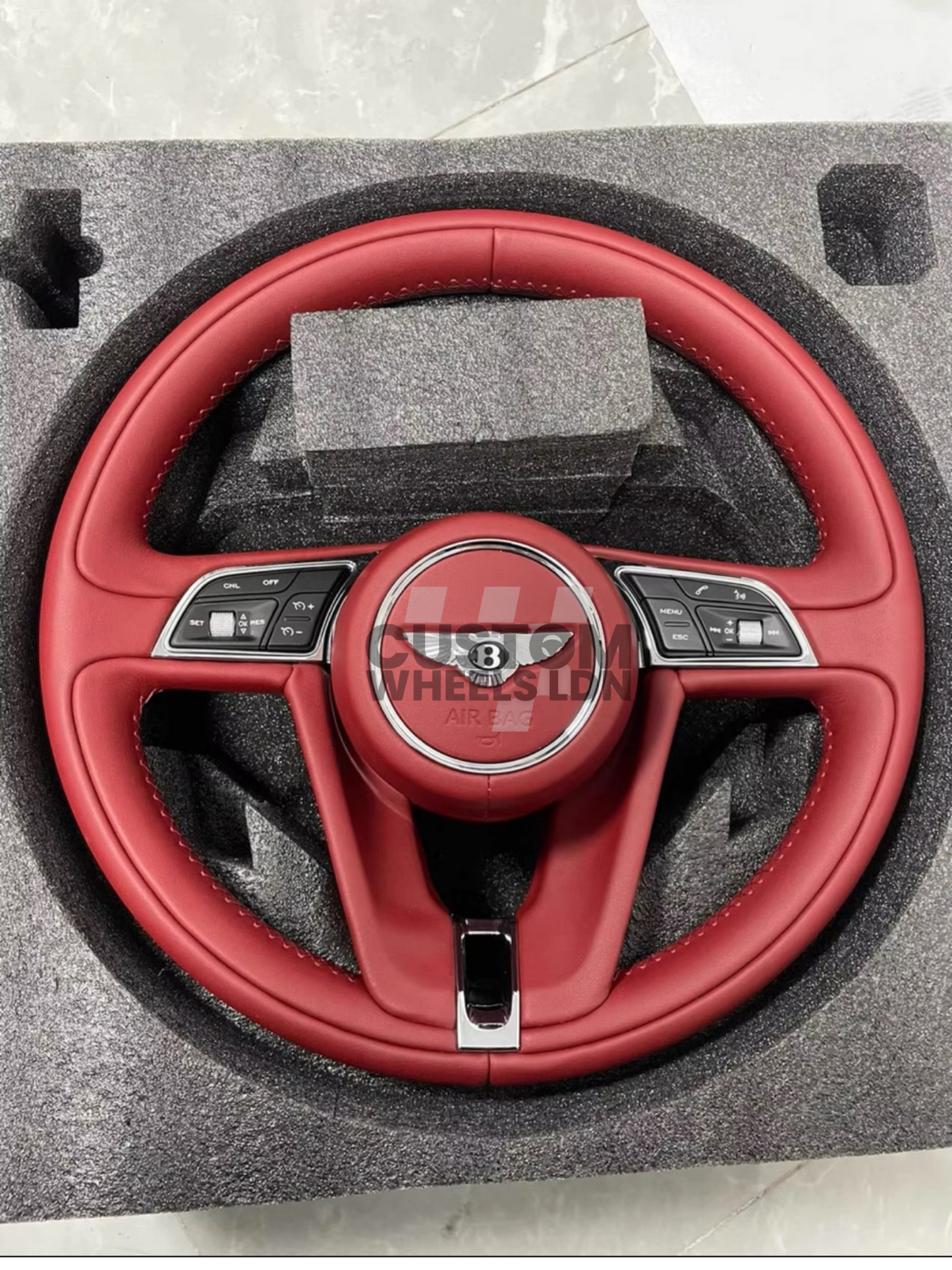 Custom Order – 2006 Bentley GT (Gen 1) Facelift Steering Wheel (Blue & Bentley Magnolia)