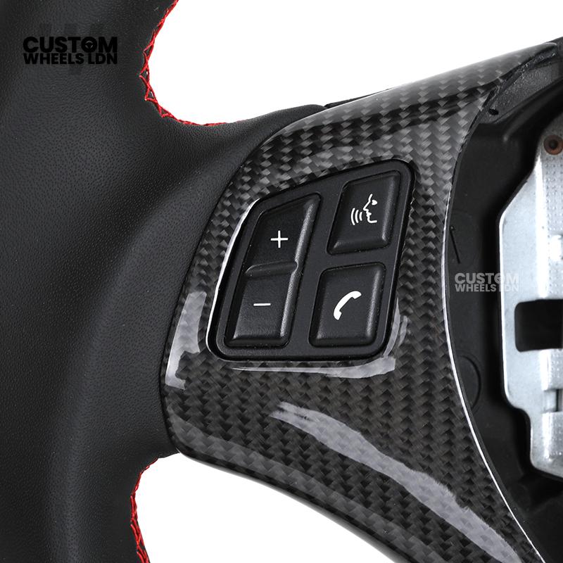 BMW Custom E-Series Carbon Fibre Steering Wheel – Red Centre Stripe | M-Sport Style | Plug & Play | Fits older models