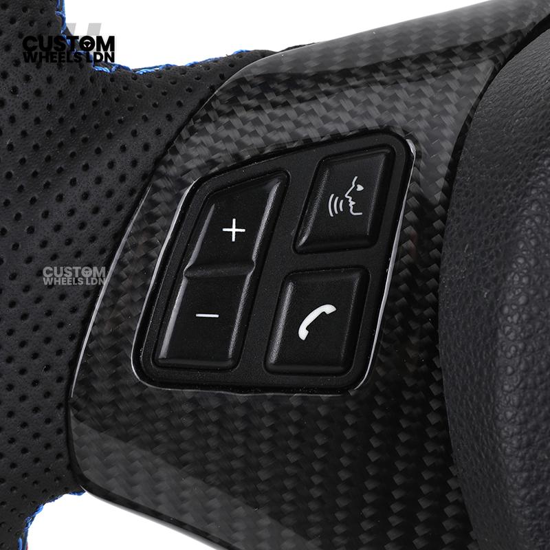 BMW Custom E-Series Carbon Fibre Steering Wheel – M-Stripe Top Marker | Perforated Leather Grip | Plug & Play | Fits older models