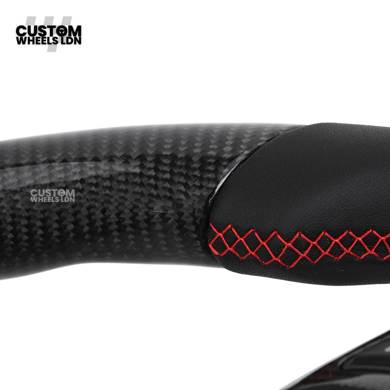 BMW Custom E-Series Carbon Fibre Steering Wheel – Red Centre Stripe | M-Sport Style | Plug & Play | Fits older models