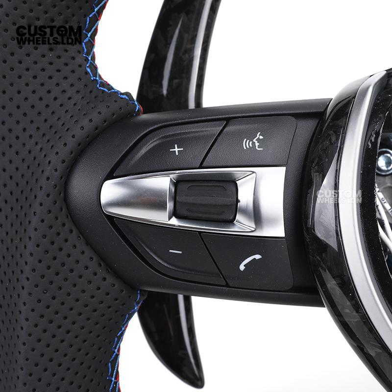 BMW Custom Forged Carbon LED Steering Wheel | Paddle Shifters | Flat Bottom | Fits 1 2 3 4 5 Series (F & E Series) + more | Complete Plug & Play