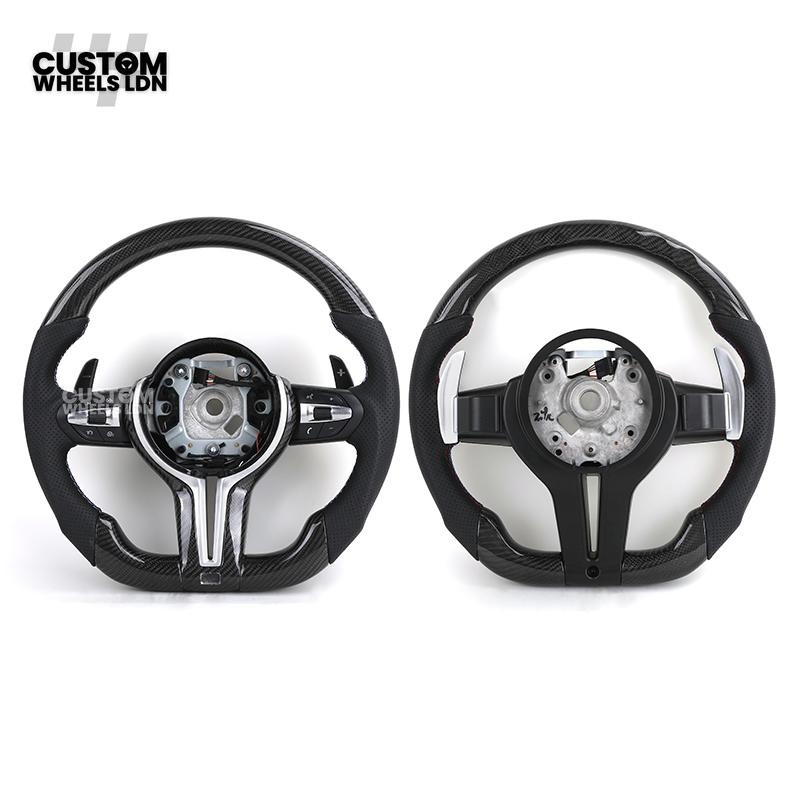 BMW Custom Carbon Fibre Steering Wheel – M Stitches | Perforated Leather Grip | Plug & Play | Fits older models