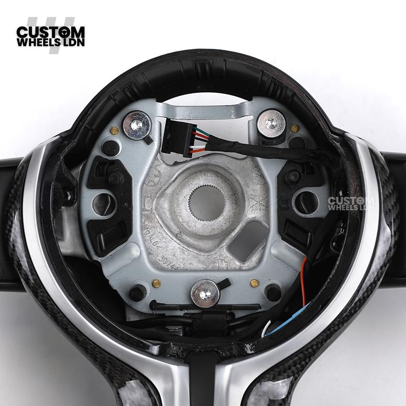 BMW Custom Carbon Fibre Steering Wheel – M Stitches | Perforated Leather Grip | Plug & Play | Fits older models