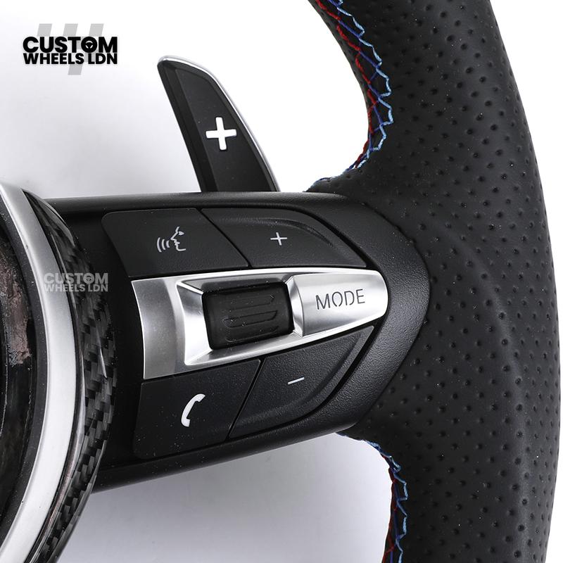BMW Custom Carbon Fibre Steering Wheel – M Stitches | Perforated Leather Grip | Plug & Play | Fits older models