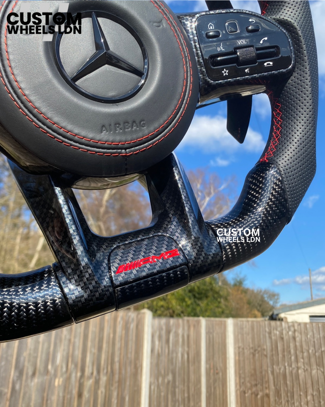 Custom Full Carbon Fibre Led Steering Wheel For Mercedes Benz All Models