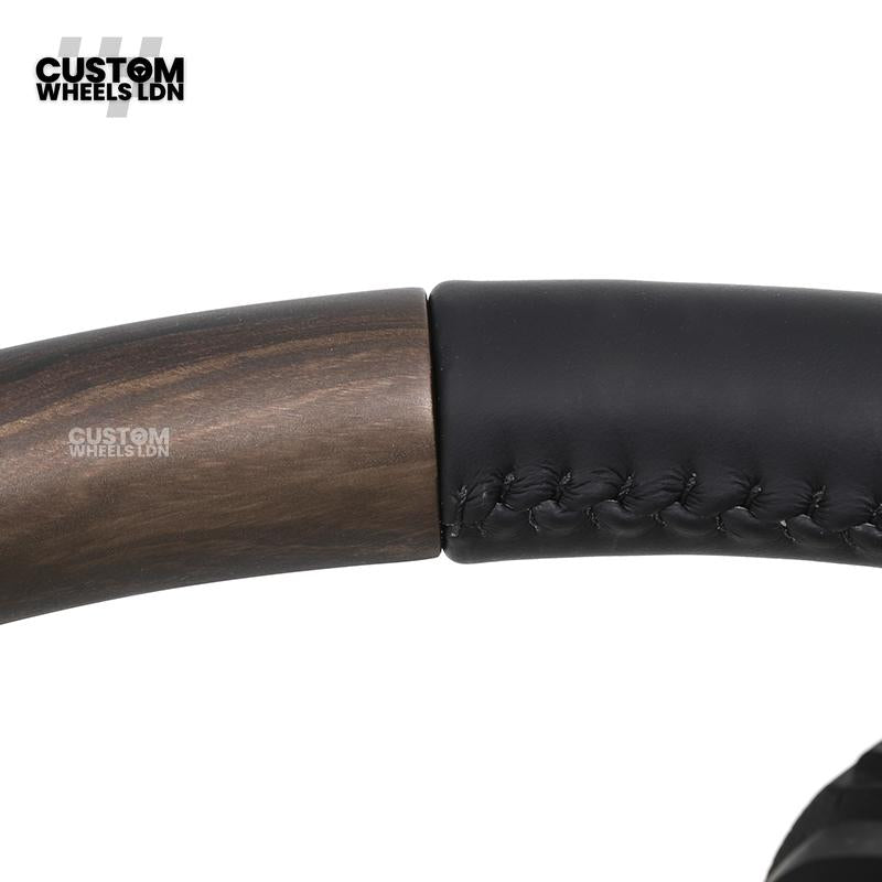 Toyota Custom Steering Wheel – Black Gloss Trim, Classic Leather Finish, OEM Shape | Fits Auris, Corolla, Prius, RAV4 + More | Plug & Play | Comfortable Daily Upgrade