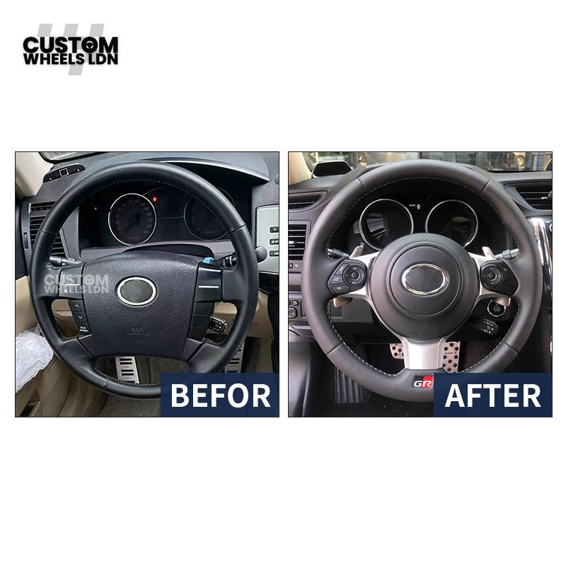Toyota Custom GR86 Steering Wheel – OEM Fitment, GR Badge, Leather Finish | Fits GT86, BRZ, GR86 + more | Plug & Play Retrofit Upgrade