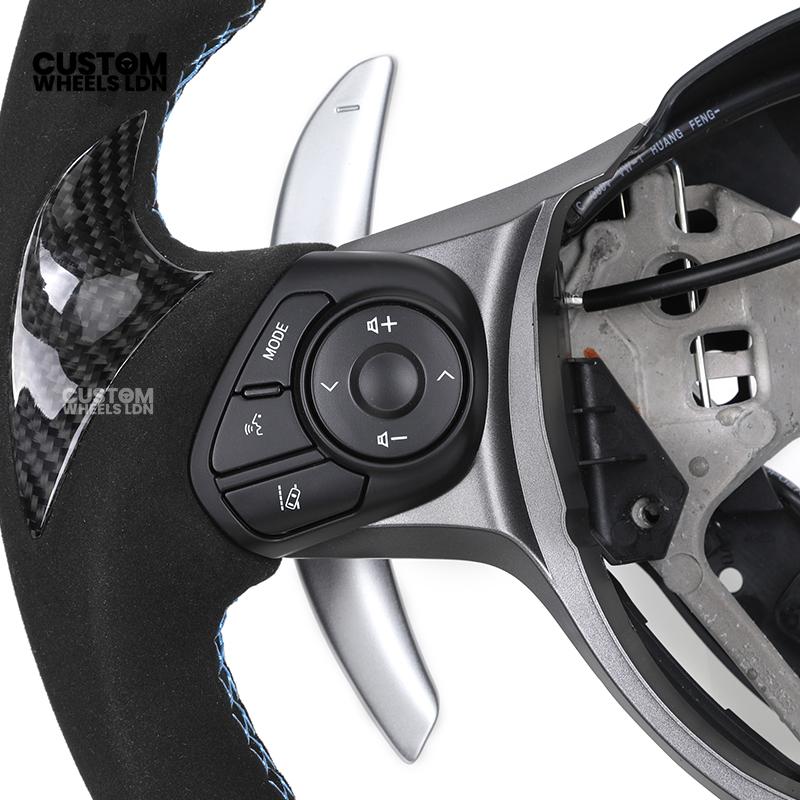 Toyota Custom GR86 Steering Wheel – Carbon Fiber, Flat Bottom, GR Badge, Paddle Shifters | Fits GT86, GR86, BRZ, Auris + More | Plug & Play | Full Customisation Available | Upgrade for Older Models