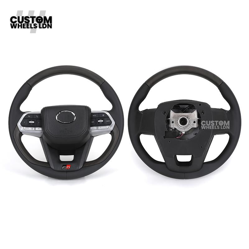 Toyota GR Custom Steering Wheel – Smooth Black Leather, OEM Trim, GR Badge, Factory Controls | Fits GR Yaris, GR Corolla, GR86 + more | Plug & Play | Retrofit Upgrade for Older Models