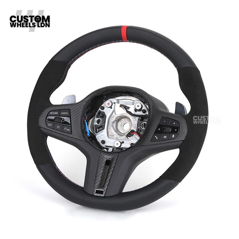 BMW Custom G-Series Flat Bottom Carbon LED Steering Wheel – Fits G20 G21 G22 G42 G80 G87 + more