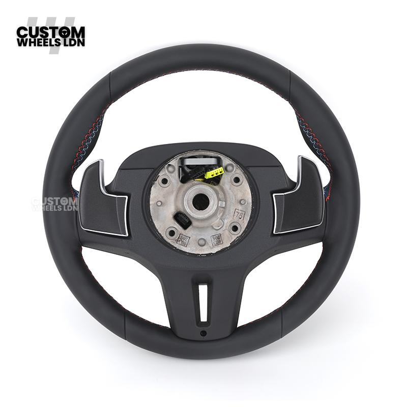 BMW Custom G-Series Heated Steering Wheel – OEM Style Silver Trim – Fits G20 G21 G30 G12 G15 G05 G07 + more