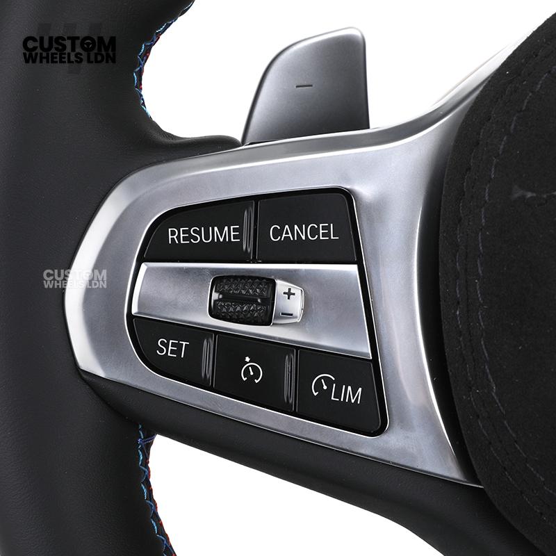 BMW Custom G-Series Steering Wheel – Alcantara Airbag, Smooth Leather Grip – Fits G20 G21 G30 G12 G15 G05 G07 + more