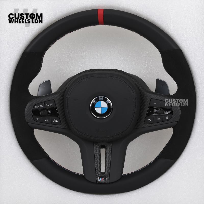 BMW Custom G-Series Flat Bottom Carbon LED Steering Wheel – Fits G20 G21 G22 G42 G80 G87 + more