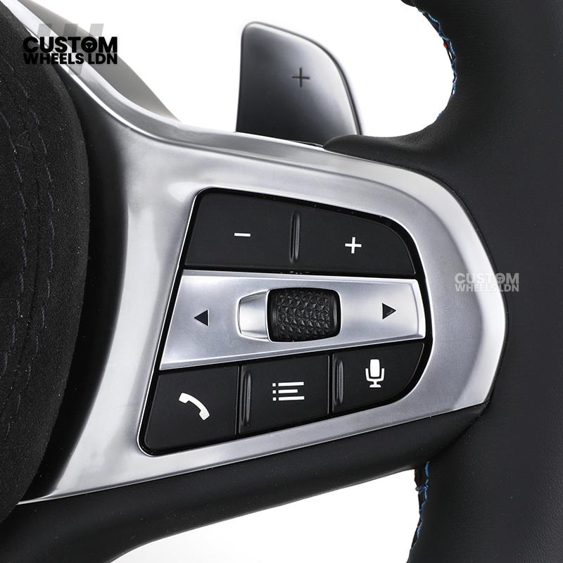 BMW Custom G-Series Steering Wheel – Alcantara Airbag, Smooth Leather Grip – Fits G20 G21 G30 G12 G15 G05 G07 + more