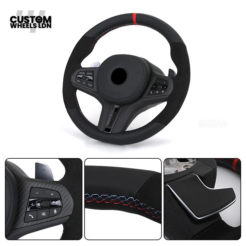 BMW Custom G-Series Flat Bottom Carbon LED Steering Wheel – Fits G20 G21 G22 G42 G80 G87 + more