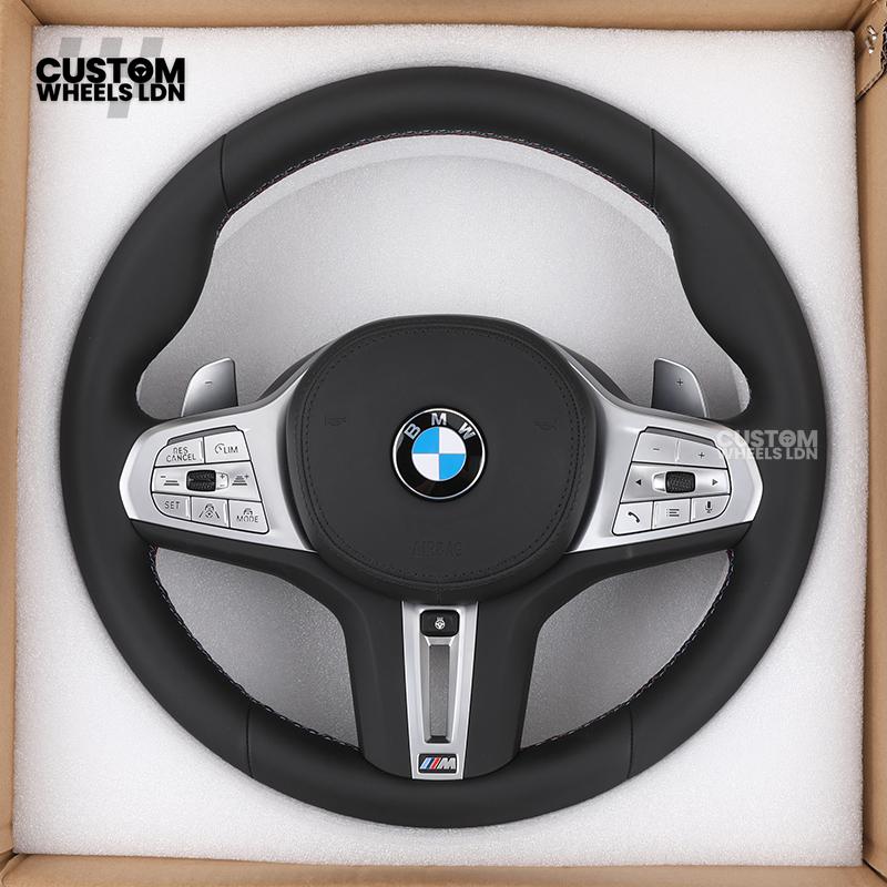 BMW Custom G-Series Heated Steering Wheel – OEM Style Silver Trim – Fits G20 G21 G30 G12 G15 G05 G07 + more