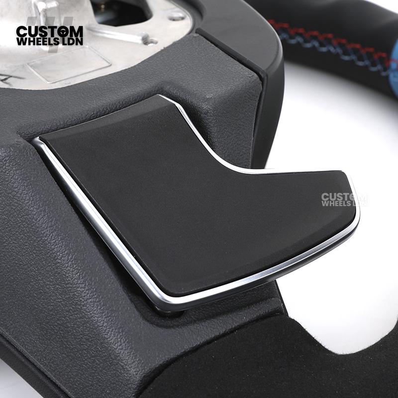 BMW Custom G-Series Flat Bottom Steering Wheel – Blue Stripe – Fits G20 G21 G22 G42 G80 G87 + more