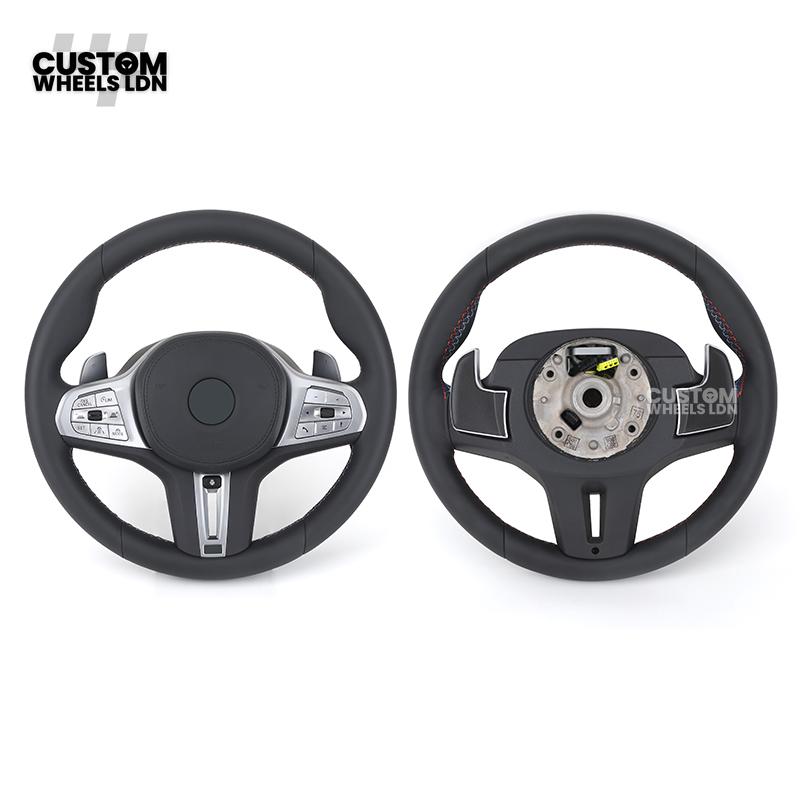 BMW Custom G-Series Heated Steering Wheel – OEM Style Silver Trim – Fits G20 G21 G30 G12 G15 G05 G07 + more
